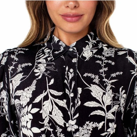 ๐ HP โญ๏ธ Firm Price โญ๏ธ Well Worn Womens' Crepe Dress Long Sleeve Tie Belt Medium - Picture 2 of 9